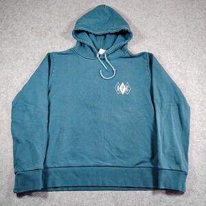 APC US Mens Teal Blue Graphic Logo Hoodie Made in USA Size M